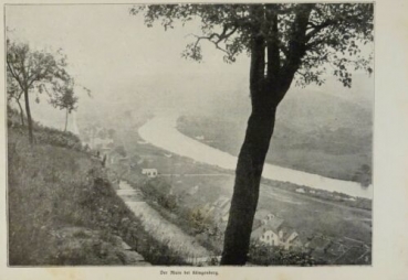 1917 - alter Druck - Der Main bei Klingenberg